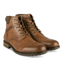 Bottines Montagne MARRON Homme Motif Uni Lacets