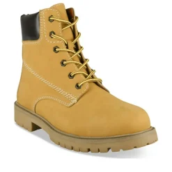 Bottines Montagne MARRON Homme CUIR Motif Uni Lacets