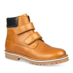 Bottines Montagne MARRON Garçon CUIR Motif Uni Scratch