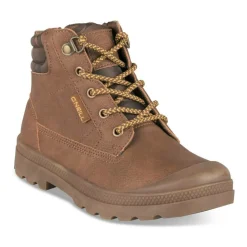 Bottines Montagne MARRON Garçon Motif Camouflage Lacets