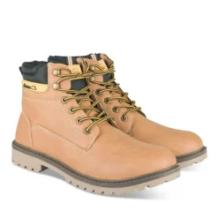Bottines Montagne MARRON Homme Motif Uni Lacets