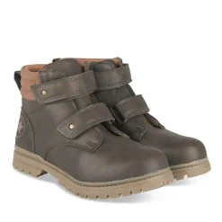 Bottines Montagne MARRON Garçon Motif Uni Scratch