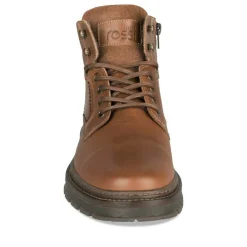 Bottines Montagne MARRON Homme CUIR Motif Uni Lacets