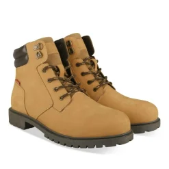 Bottines Montagne MARRON Homme CUIR Motif Uni Lacets
