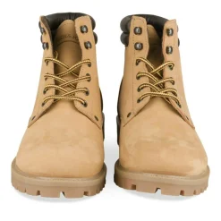 Bottines Montagne MARRON Homme CUIR Motif Uni Lacets