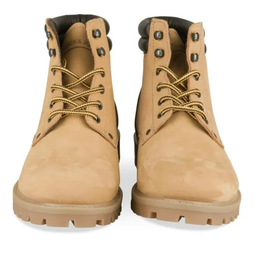 Bottines Montagne MARRON Homme CUIR Motif Uni Lacets