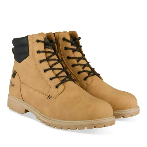 Bottines Montagne MARRON Homme Motif Uni Lacets