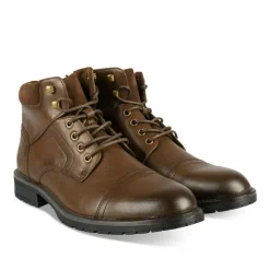 Bottines Montagne MARRON Homme Motif Uni Lacets