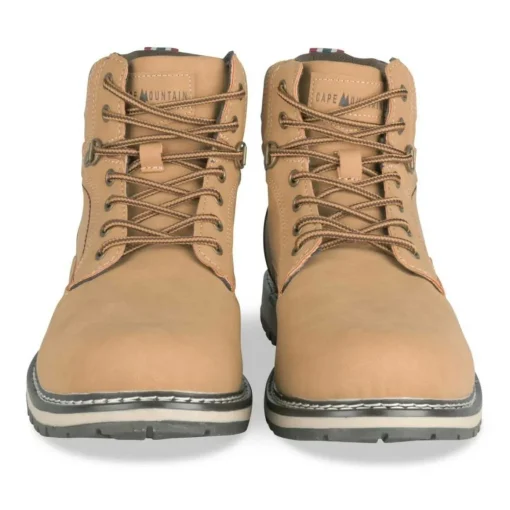 Bottines Montagne MARRON Homme Motif Uni Lacets