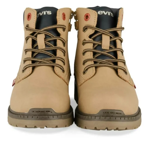 Bottines Montagne MARRON Garçon Motif Uni Lacets