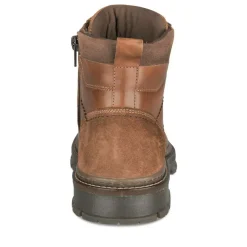 Bottines Montagne MARRON Homme CUIR Motif Uni Lacets