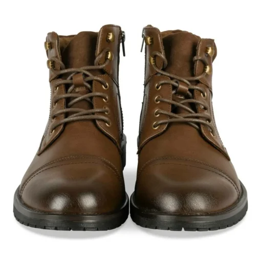 Bottines Montagne MARRON Homme Motif Uni Lacets