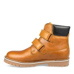 Bottines Montagne MARRON Garçon CUIR Motif Uni Scratch