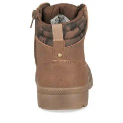Bottines Montagne MARRON Garçon Motif Camouflage Lacets