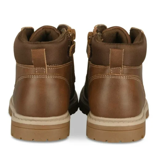 Bottines Montagne MARRON Garçon Motif Uni Lacets