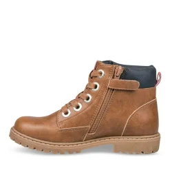 Bottines Montagne MARRON Garçon Motif Uni Lacets