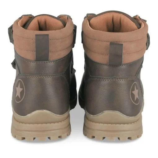 Bottines Montagne MARRON Garçon Motif Uni Scratch