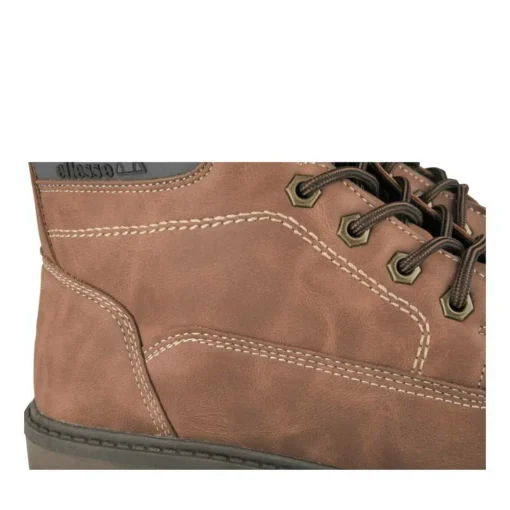 Bottines Montagne MARRON Homme Motif Uni Lacets