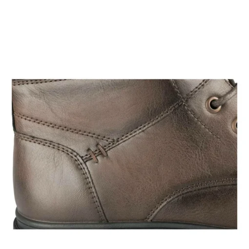 Bottines Montagne MARRON Homme Motif Uni Lacets