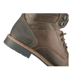 Bottines Montagne MARRON Homme CUIR Motif Uni A Enfiler