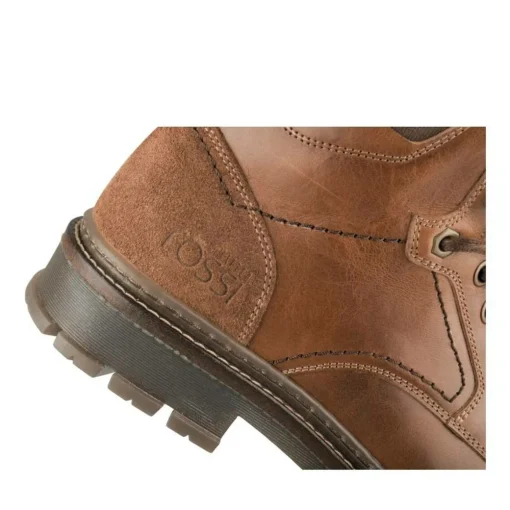 Bottines Montagne MARRON Homme CUIR Motif Uni Lacets