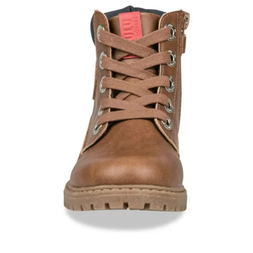 Bottines Montagne MARRON Garçon Motif Uni Lacets