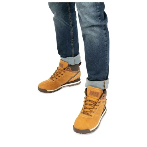 Bottines Montagne MARRON Homme Motif Uni Lacets