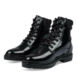 Bottines Montagne NOIR Femme Motif Vernis Lacets