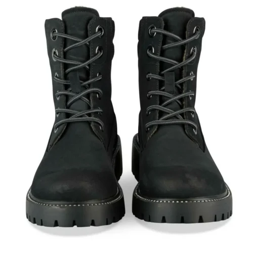 Bottines Montagne NOIR Femme Motif Clouté A Enfiler