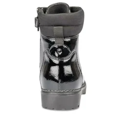 Bottines Montagne NOIR Fille Motif Vernis Lacets