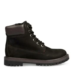 Bottines Montagne NOIR Garçon CUIR Motif Uni Lacets