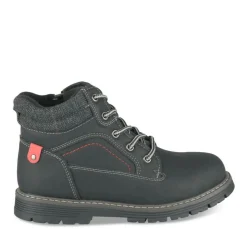 Bottines Montagne NOIR Garçon Motif Uni Lacets