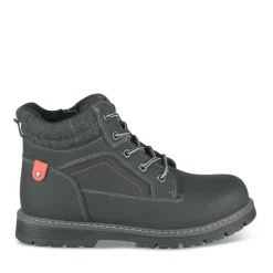 Bottines Montagne NOIR Garçon Motif Uni Lacets