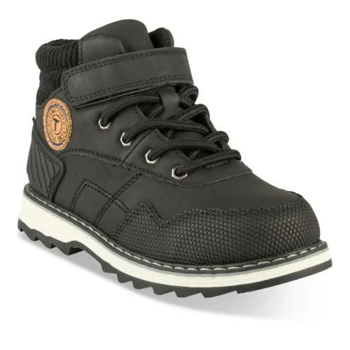 Bottines Montagne NOIR Garçon Motif Uni Lacets
