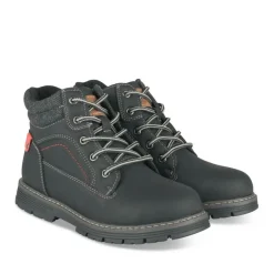 Bottines Montagne NOIR Garçon Motif Uni Lacets