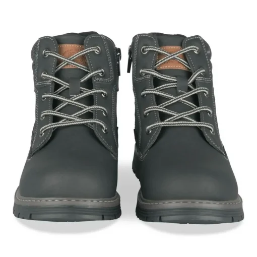 Bottines Montagne NOIR Garçon Motif Uni Lacets