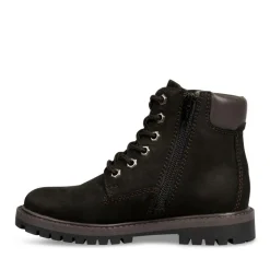 Bottines Montagne NOIR Garçon CUIR Motif Uni Lacets