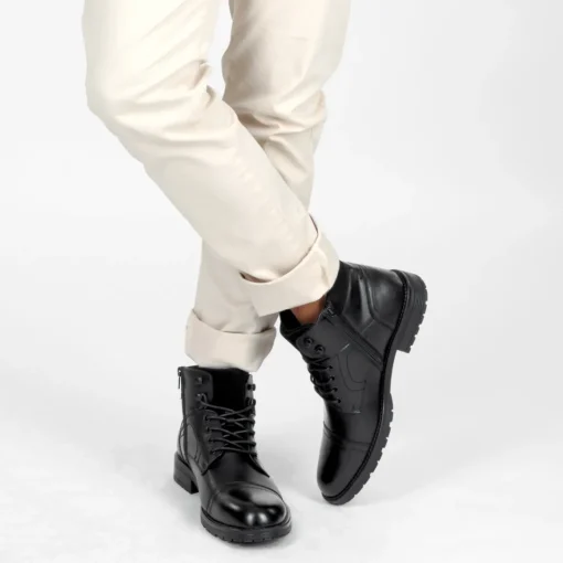 Bottines Montagne NOIR Homme Motif Uni Lacets