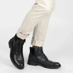 Bottines Montagne NOIR Homme Motif Uni Lacets