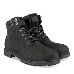 Bottines Montagne NOIR Homme CUIR Motif Uni Lacets