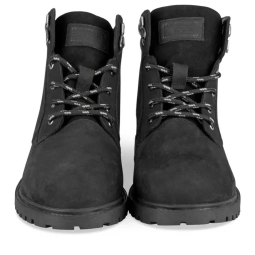 Bottines Montagne NOIR Homme CUIR Motif Uni Lacets
