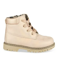 Bottines Montagne ROSE Fille Motif Iridescent Lacets