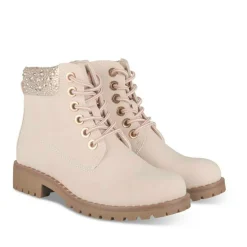 Bottines Montagne ROSE Fille Motif Paillettes Lacets
