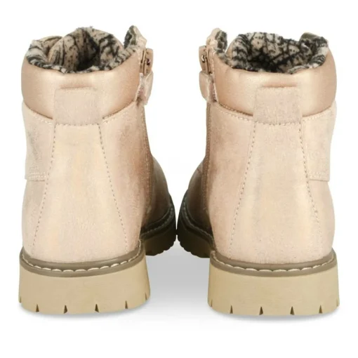 Bottines Montagne ROSE Fille Motif Iridescent Lacets