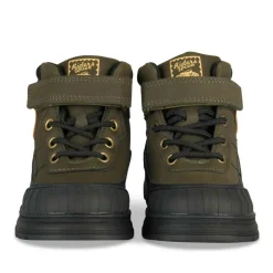 Bottines Montagne VERT Garçon Motif Uni Lacets