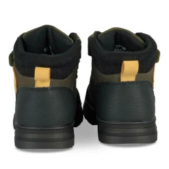 Bottines Montagne VERT Garçon Motif Uni Lacets