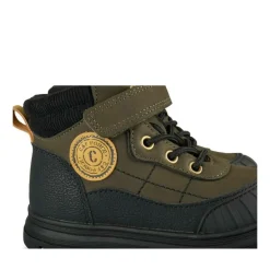 Bottines Montagne VERT Garçon Motif Uni Lacets