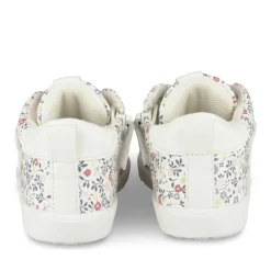 Bottines Montante BLANC Fille Motif Fleuri Lacets