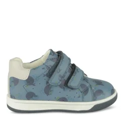 Bottines Montante BLEU Garçon Motif Animal Scratch