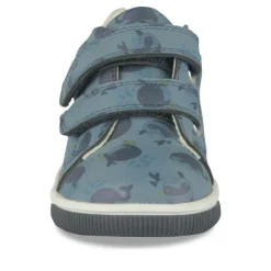 Bottines Montante BLEU Garçon Motif Animal Scratch